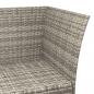 Preview: 4-tlg. Garten-Lounge-Set mit Kissen Grau Poly Rattan