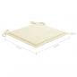 Preview: Gartenstuhl-Kissen 6 Stk. Creme 40x40x3 cm Oxford-Gewebe