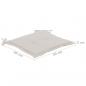 Preview: Gartenstuhl-Kissen 4 Stk. Creme 40x40x3 cm Oxford-Gewebe