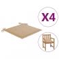 Preview: Gartenstuhl-Kissen 4 Stk. Beige 50x50x3 cm Oxford-Gewebe