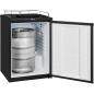 Preview: Exquisit BK160-HE-300G inox Bierkühler-Kühlschrank, 163 l, Zapfvorrichtung, Display, schwarz