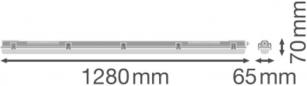 Preview: LEDVANCE DAMP PROOF HOUSING GEN 3 1200 P 1XLAMP I, Feuchtraumleuchte, T8-LED-Lampen, IP65, 220-240V, G13, grau (4099854118098)