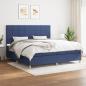 Preview: ARDEBO.de - Boxspringbett mit Matratze Blau 200x200 cm Stoff