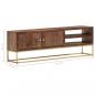 Preview: TV-Schrank 138x30x46 cm Massivholz Mango