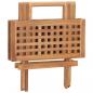 Preview: Klappbarer Gartentisch 50x50x50 cm Teak Massivholz