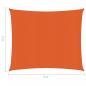 Preview: Sonnensegel 160 g/m² Orange 3x3 m HDPE