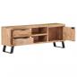 Preview: TV-Schrank 120x30x42 cm Akazie Massivholz mit Naturkanten