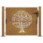 Preview: Gartentor 105x105 cm Cortenstahl Baum-Design