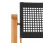 Preview: Gartenstühle 2 Stk. Schwarz Poly Rattan und Akazienholz