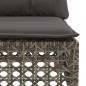 Preview: Garten-Ecksofa mit Kissen Grau Poly Rattan