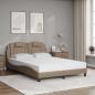 Preview: Bett mit Matratze Cappuccino-Braun 140x190 cm Kunstleder