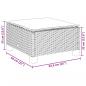 Preview: Gartenhocker mit Kissen Schwarz 63,5x56x32 cm Poly Rattan