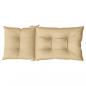 Preview: Hochlehner-Auflagen 2 Stk. Melange Beige 120x50x7 cm Stoff