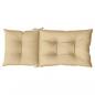 Preview: Hochlehner-Auflagen 6 Stk. Melange Beige 120x50x7 cm Stoff