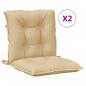 Preview: Niedriglehner-Auflagen 2 Stk. Melange Beige 100x50x7 cm Stoff