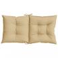 Preview: Niedriglehner-Auflagen 2 Stk. Melange Beige 100x50x7 cm Stoff