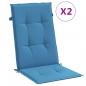 Preview: Hochlehner-Auflagen 2 Stk. Melange Blau 120x50x4 cm Stoff