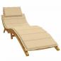 Preview: ARDEBO.de - Sonnenliegen-Auflage Melange Beige 186x58x3 cm Stoff