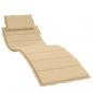 Preview: Sonnenliegen-Auflage Melange Beige 186x58x3 cm Stoff