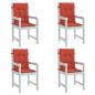 Preview: ARDEBO.de - Niedriglehner-Auflagen 4 Stk. Melange Rot 100x50x4 cm Stoff