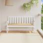 Preview: Gartenbank-Auflage Melange Beige 150x50x7 cm Stoff