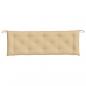 Preview: Gartenbank-Auflage Melange Beige 150x50x7 cm Stoff