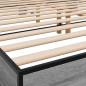 Preview: Bettgestell Grau Sonoma 200x200 cm Holzwerkstoff und Metall