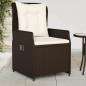 Preview: ARDEBO.de - Gartensessel 2 Stk. Verstellbar Braun Poly Rattan