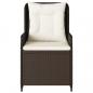 Preview: Gartensessel 2 Stk. Verstellbar Braun Poly Rattan