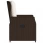 Preview: Gartensessel 2 Stk. Verstellbar Braun Poly Rattan