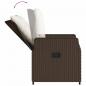 Preview: Gartensessel 2 Stk. Verstellbar Braun Poly Rattan