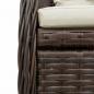 Preview: Gartensessel 2 Stk. Verstellbar Braun Poly Rattan