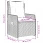 Preview: Gartensessel 2 Stk. Verstellbar Braun Poly Rattan