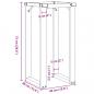 Preview: Esstisch-Gestell in O-Form 40x40x73 cm Gusseisen