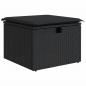 Preview: 9-tlg. Garten-Sofagarnitur mit Kissen Schwarz Poly Rattan