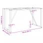 Preview: Esstisch-Gestell in O-Form 140x60x73 cm Gusseisen