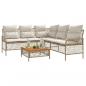 Preview: 2-tlg. Garten-Sofagarnitur mit Kissen Beige Poly Rattan