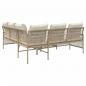 Preview: 2-tlg. Garten-Sofagarnitur mit Kissen Beige Poly Rattan