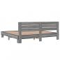 Preview: Bettgestell Grau Sonoma 200x200 cm Holzwerkstoff und Metall