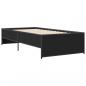 Preview: Bettgestell Schwarz 90x190 cm Holzwerkstoff und Metall