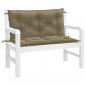 Preview: ARDEBO.de - Gartenbank-Auflagen 2 Stk. Melange Taupe 100x50x7 cm Stoff