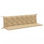 Preview: Gartenbank-Auflagen 2 Stk. Melange Beige 200x50x7 cm Stoff