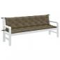 Preview: ARDEBO.de - Gartenbank-Auflagen 2 Stk. Melange Taupe 200x50x7 cm Stoff