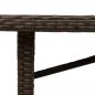 Preview: Gartentisch mit Glasplatte Braun 240x90x75 cm Poly Rattan