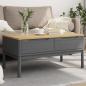 Preview: ARDEBO.de - Couchtisch FLORO Grau 99x55,5x45 cm Massivholz Kiefer