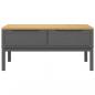 Preview: Couchtisch FLORO Grau 99x55,5x45 cm Massivholz Kiefer