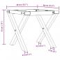 Preview: Couchtisch-Gestell in X-Form 40x40x33 cm Gusseisen