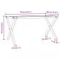 Preview: Couchtisch-Gestell in X-Form 70x30x43 cm Gusseisen