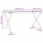 Preview: Couchtisch-Gestell in X-Form 80x40x43 cm Gusseisen