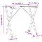 Preview: Esstisch-Gestell in X-Form 80x40x73 cm Gusseisen